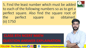 Find the least number which must be added to 1750  so as to get a perfect square. Also find square