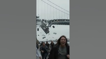 Cameras Captured the Deadly Moment the Bridge Collapsed! #weirdaiworld #shorts #ai