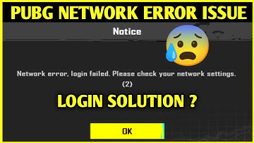 NETWORK ERROR LOGIN FAILED IN PUBG MOBILE😰 | LOGIN ISSUE PROBLEM | SOLUTION ?