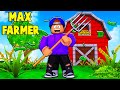I Became MAX LEVEL FARMER In ROBLOX FARM FOR FUN!