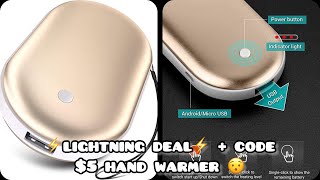 Amazon ⚡️Lightning deal 🏃‍♀️ +code February 17,2023 | hand warmer just $5 😯