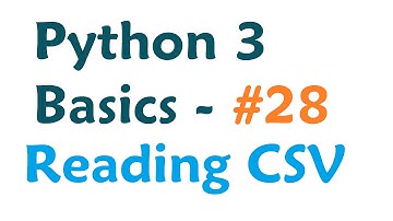 Python 3 Programming Tutorial - Reading from a CSV spreadsheet