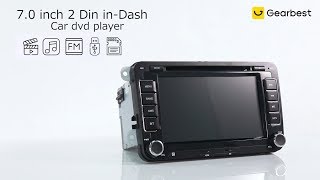 Junsun DVD 7.0 CE Avec Caméra De Recul 7.0 Pouces 2 Din In Dash