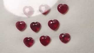 Loose Natural Red Ruby Heart Shapes 9-10mm 9pcs Parcel - Buy 1 piece or wholesale - NP736-04