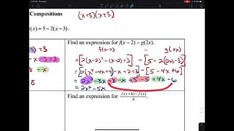 PreAP PreCalculus Notes 1.6 Composition of Functions (part 2 of 2)
