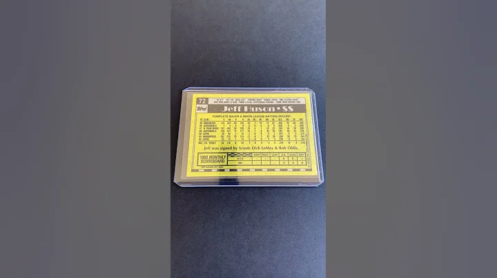 MLB Card (Jeff Huson) (Please Subscribe) (Descript...