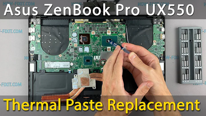 Asus ZenBook Pro UX550VE Disassembly, fan cleaning and thermal paste replacement