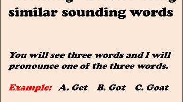 ESL Listening Exercise with similar sounding words (VERY ADVANCED) by Damien Zellers