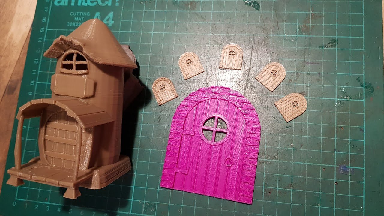 3D PRINTED FAIRY HOUSE AND FAIRY DOORS ANY SIZE CREALITY CR10 S - YouTube