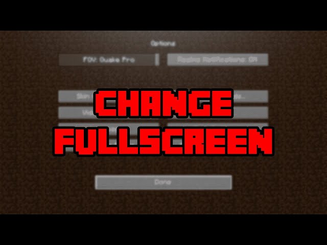 pc - How do you make the Minecraft full screen window full screen