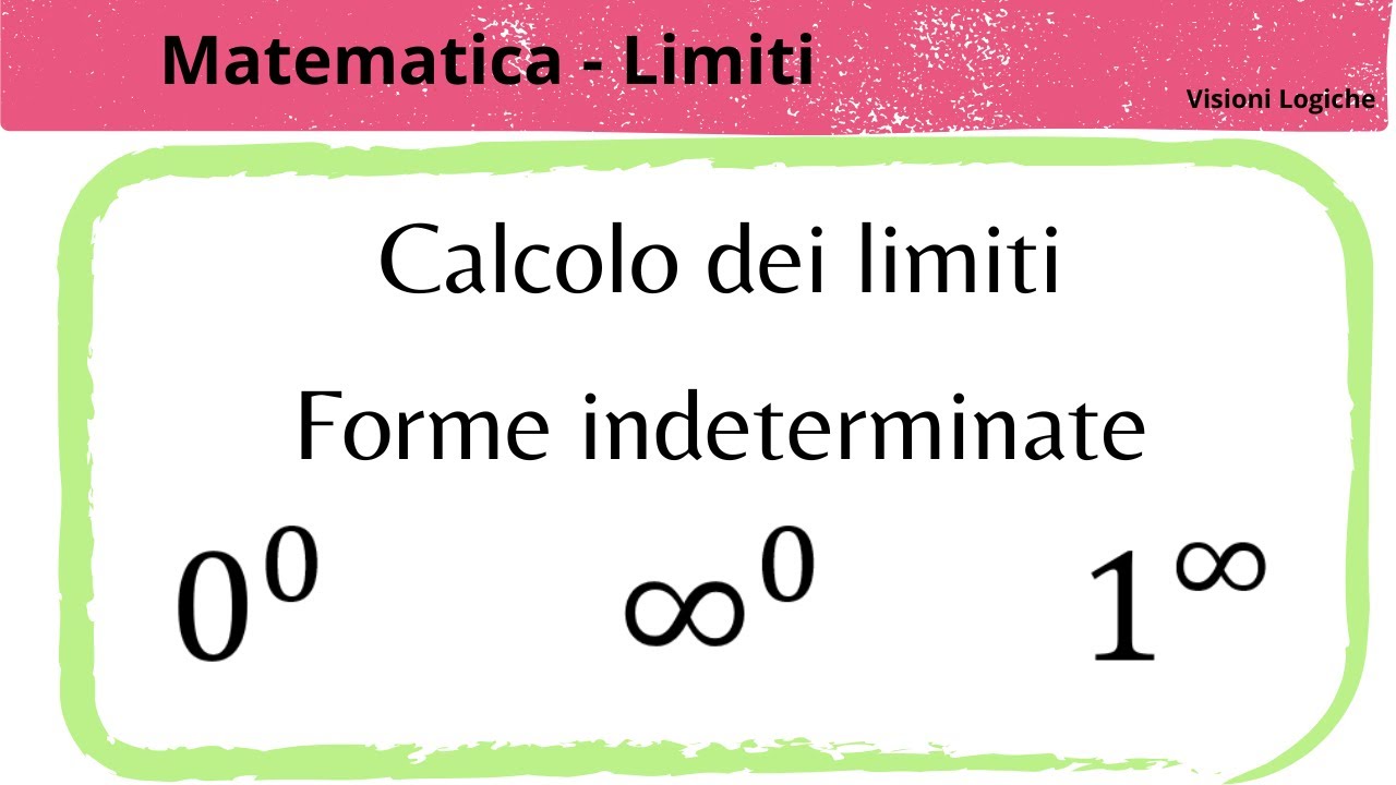 Come calcolare le forme indeterminate zero alla zero, infinito alla zero, uno all'infinito