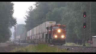 Double Stacks and Grain Trains on BNSF's Kootenai River Sub