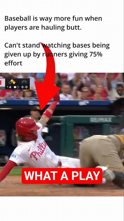 image of Bryson Stott Steals a Run with Impeccable Base Running #baseball - YouTube