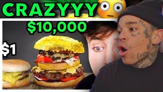 MrBeast | Beast Reacts - $1 Burger vs $10,000 Burger! [reaction]