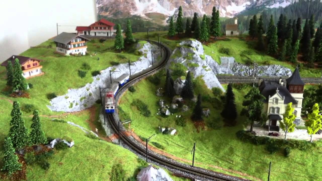 Chrigus Modelleisenbahn: Zahnradbahn - YouTube