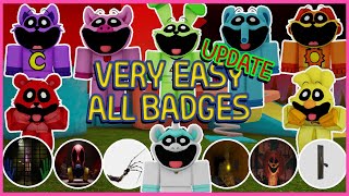 How to get all badges Nightmare Huggy Update | Roblox Surviving Nightmare Huggy (Catnap)