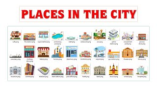 Places In The City Vocabulary | English vocabulary with picture | Practice English daily