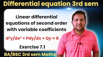 Linear differential equations of second order with variable eoefficients | Differential equations