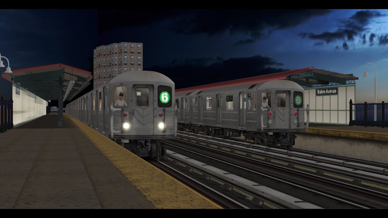 OpenBVE: R62A 6 Train arriving and departing 14th St - YouTube