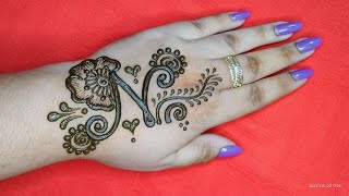 2 Defferent Style N Letter Tattoo Mehndi Design||Beautiful Backhand Mehandi Design||Tattoo Design