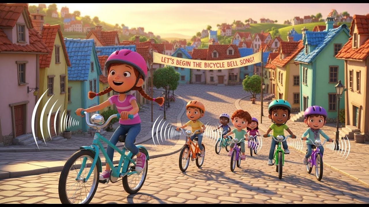 The Bicycle Bell Song | UK Nursery Rhymes | Kids Songs | Fun & Educational