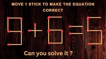 Fix the equation by moving 1 stick #matchstick #matches #mindtest #mathpuzzle #math #mathtricks