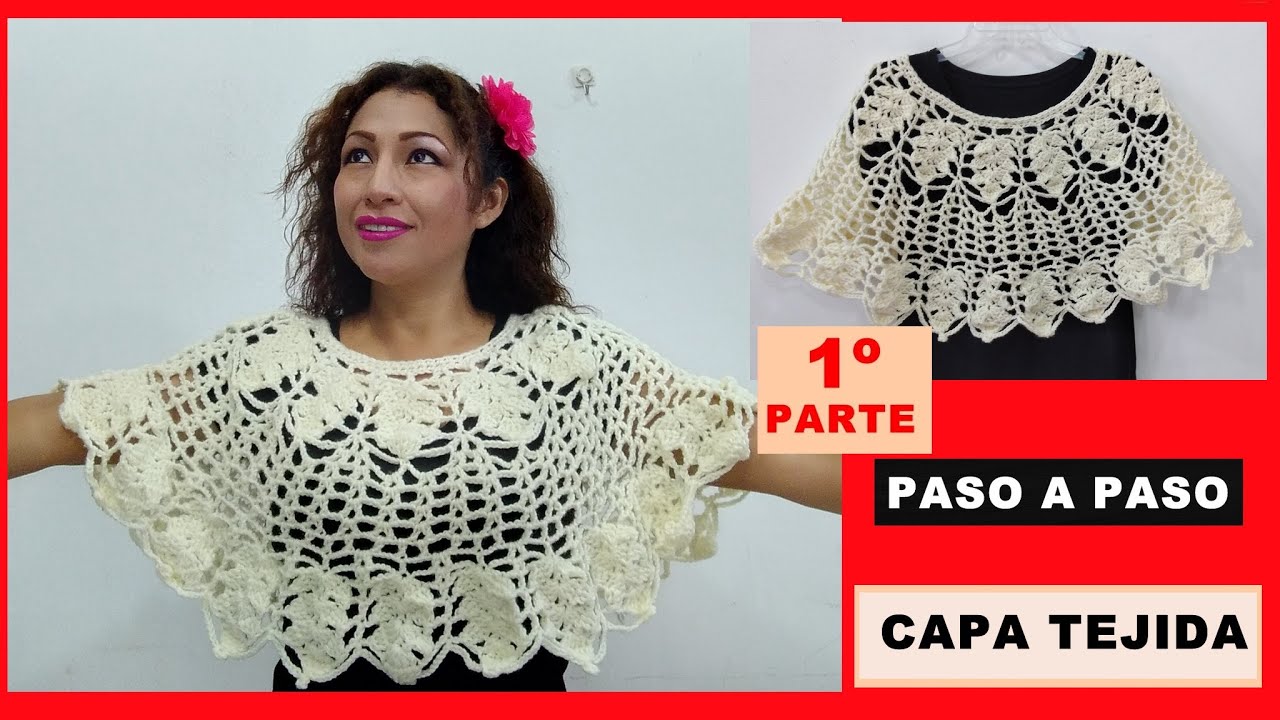 COMO TEJER UNA CAPA EN CROCHET PARA DAMA FORMA FACIL/ MODELOS DE CAPA MARAVILLOSA 1º PARTE - YouTube