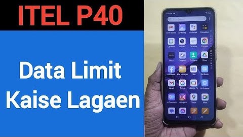 How to set data usege, ITEL P40 me data limit Kaise lagaen