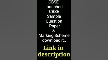 CBSE Launched 2021-22 Sample Paper Download here..
