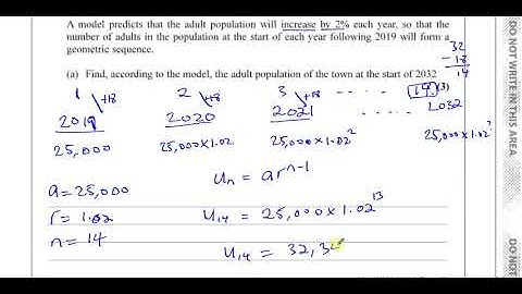 WMA12/01 Edexcel IAL P2 OCT 2019  Q2 Geometric Series