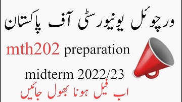mth202 midterm preparation 2022/23