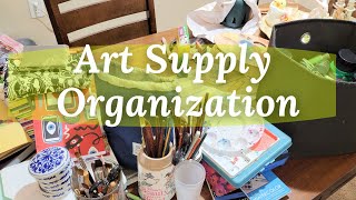 CREATING AN ART STUDIO IN MY ONE BEDROOM APARTMENT | Organizing My Art Supply Collection