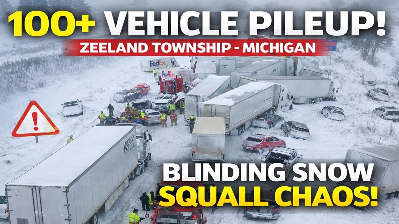Blizzard/Whiteout!: 100+ Vehicle Pileup on I-196 in Zeeland Twp, MI | 30+ Semis, Search & Rescue!