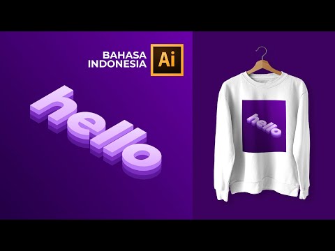 Inspirasi Desain Kaos / Sweater dengan Teknik Text 3D Isometric Effect di Adobe Illustrator