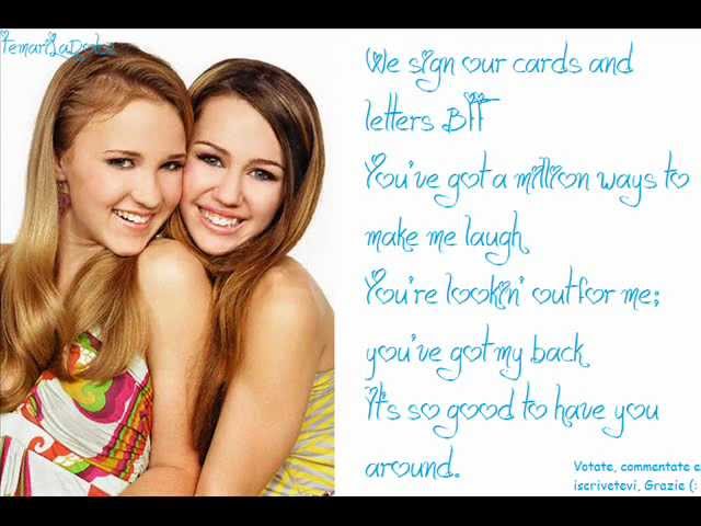 Miley Cyrus - True Friend Lyrics. ♥