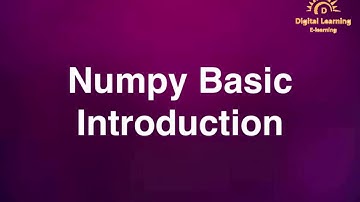 1 Numpy Basic Introduction | Online Training Download app from below link