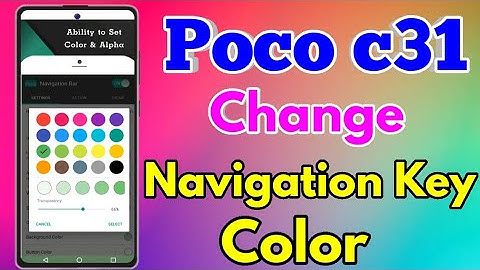 How To Change Navigation Button in Poco c31 | Poco c31 Button Color Kaise Change Kare #pococ31