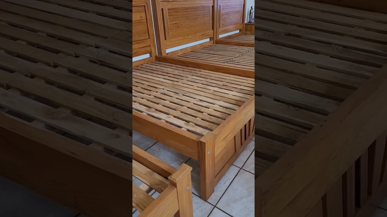 Camas em madeira maciça: lindas e resistentes! #moveldemadeira #cama #moveis