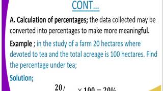 Geography form 1 lesson 18 statistics