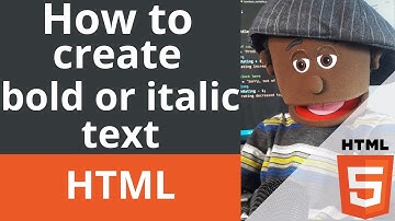How to create bold or italic text in html | html tutorial for beginners