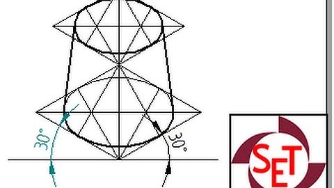 Isometric projection of a frustum of a cone using Solid Edge