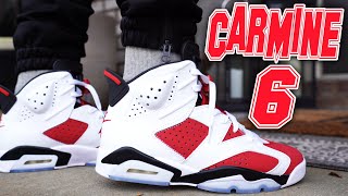 COP OR NOT ?!? 2021 AIR JORDAN 6 CARMINE REVIEW AND ON FOOT IN 4K !!!