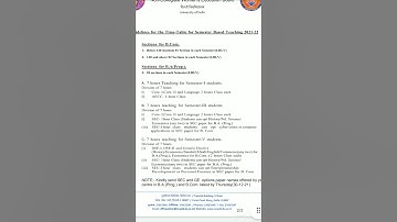 NCWEB time-table 2021-22 for 1,3 and 5 semester|| ncweb classes schedule and time table||