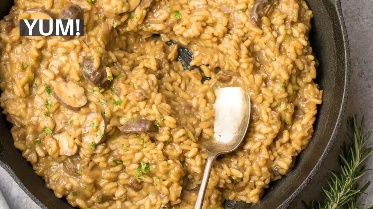 How to make Mushroom Risotto without wine YouTube