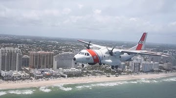 US Coast Guard HC-144 Ocean Sentry over Miami