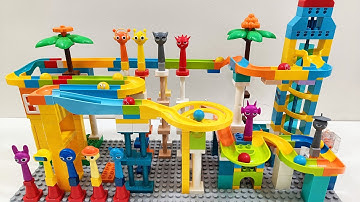 Satisfying Marble Run Kingdom | Colorful Slides & ASMR Flow