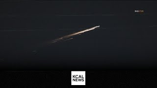 Mysterious glittering streak across SoCal skyline