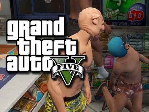 GTA 5 Online Multiplayer Funny Moments!  (Los Santos Tour, New Clothes, and More!)