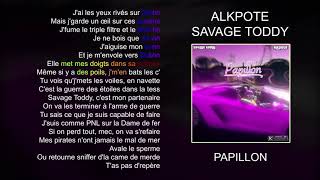 Schéma de rime | Savage Toddy, Alkpote - Papillon