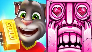 Talking Tom Gold Run VS Temple Run 2 Frozen Shadows Android Gameplay HD #7 screenshot 3
